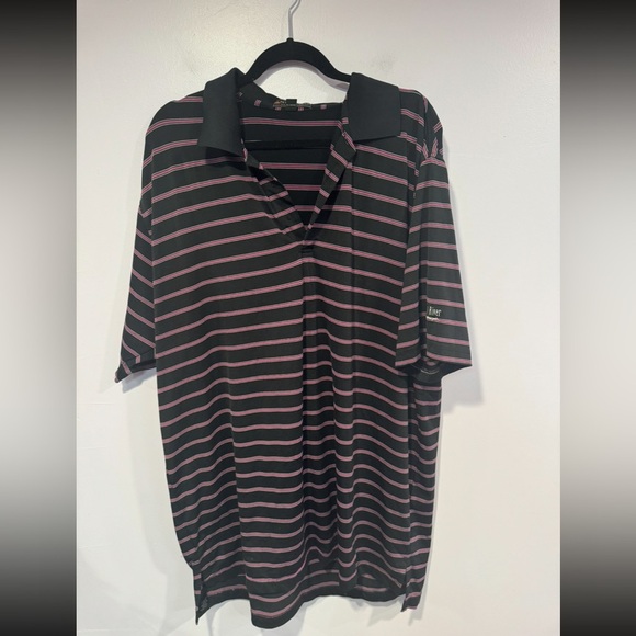 Peter Millar pink stripe polo - Picture 1 of 5